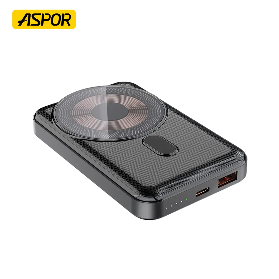 ASPOR A326 10000mAh Wireless & Fast Power Bank - High-Power, Original, and Ultra-Portable - Image 2