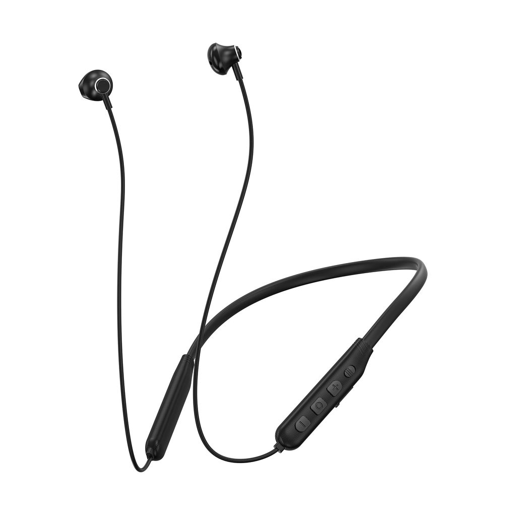 Wiwu Flex GB01 Neckband Wireless Earphones - Black - Image 2